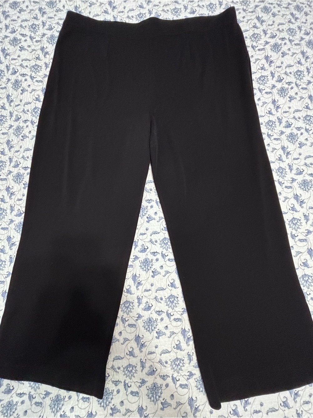 Misook women’s size 3X *Flaw* Black Wide Leg Knit Stretch dress pants trousers